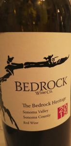 Bedrock Wine Co The Bedrock Heritage 2015 March 3, 2017