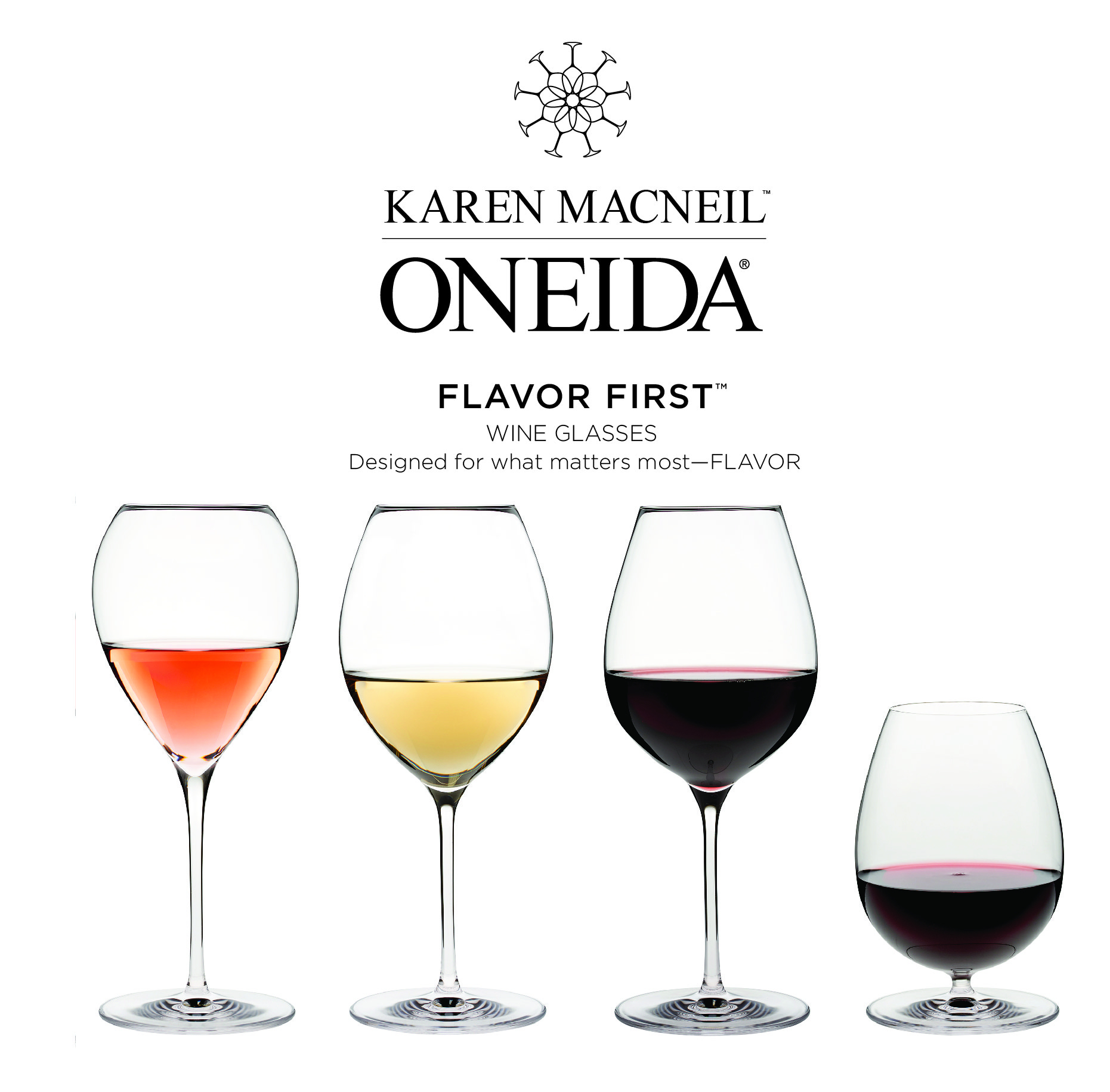 Karen MacNeil’s Flavor First™ Variety Set of Wine Glasses, Set of 6