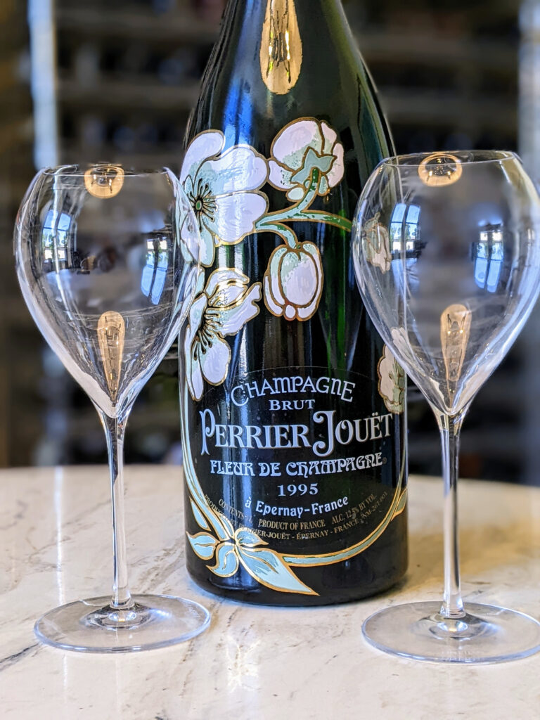 Perrier-Jouët’s Art Nouveau-style “flower bottle”
