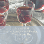 AT THE FIRST AMERICAN COCKTAIL PARTIES, THEY DRANK THIS